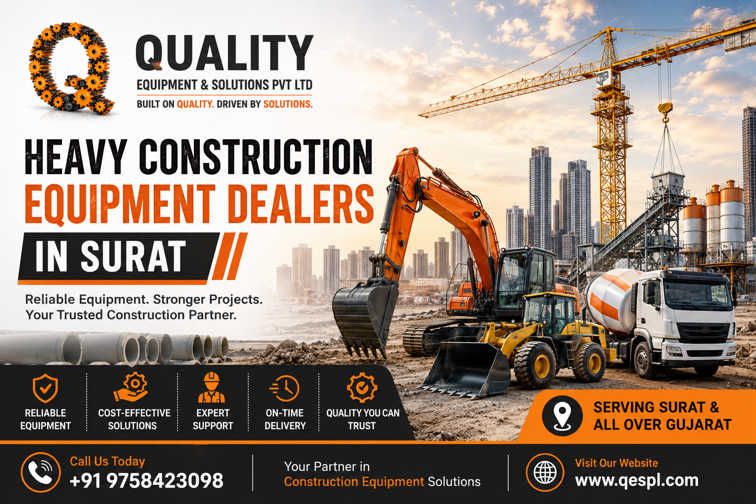 Heavy Construction Equipment Dealers in Surat