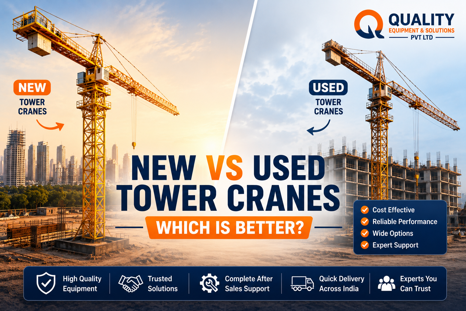 New vs Used Tower Cranes – Which is Better?