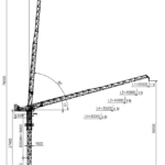 QESPL TL5023-10 Hydraulic Luffing Tower Crane