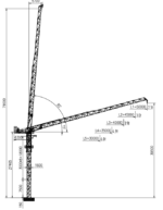 QESPL TL5023-10 Hydraulic Luffing Tower Crane
